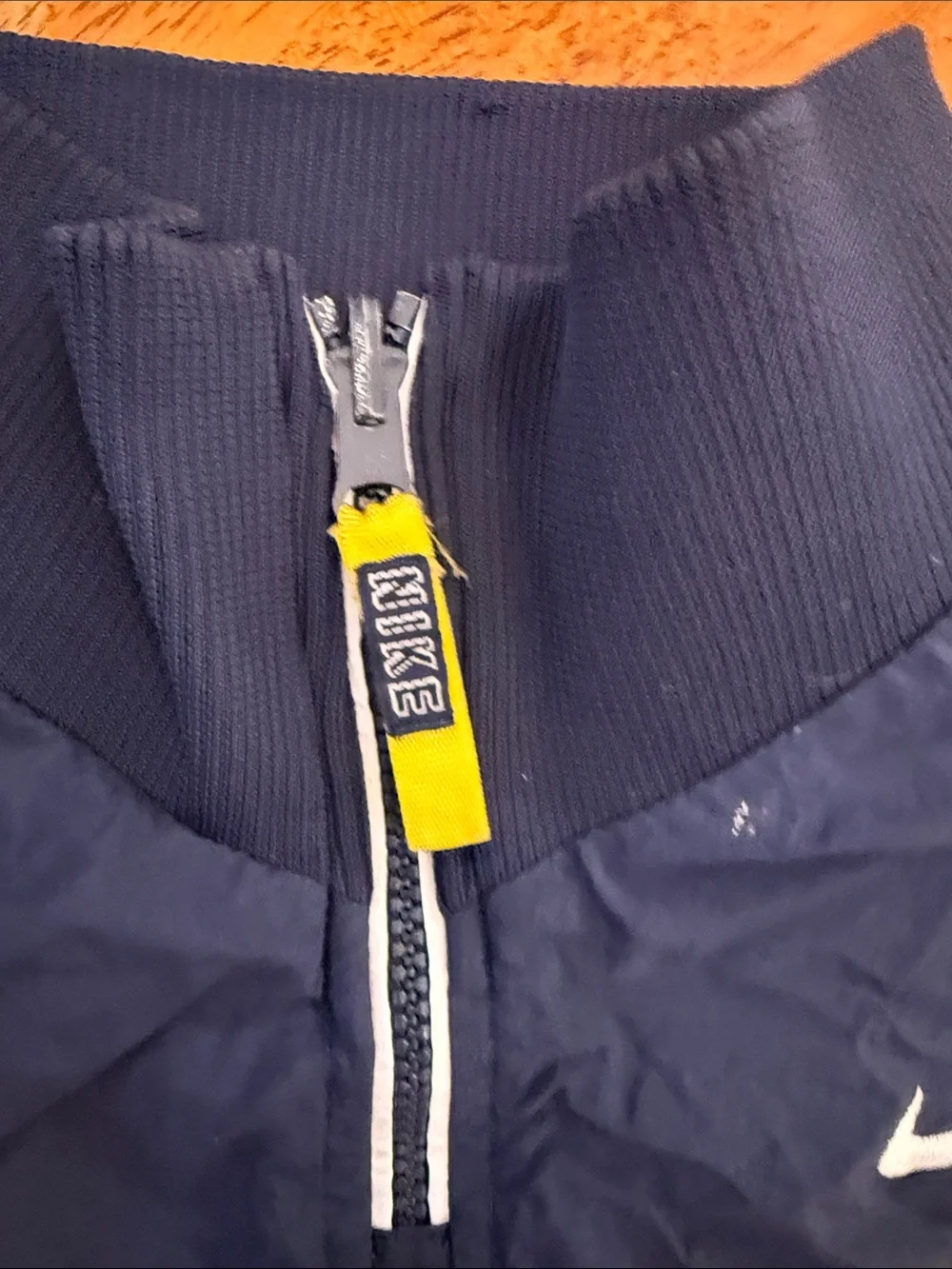 Nike Yellow and Navy, Quarter-Zip Pullover Windbreaker kids M medium reversible